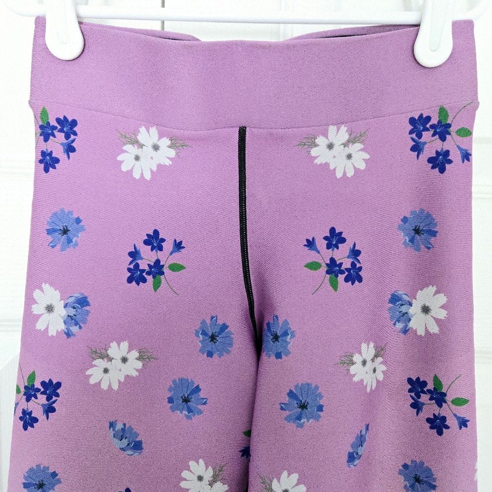Ultracor Cor Leggings Size XS Purple Violet Floral Pattern Workout Leggings - Picture 3 of 11